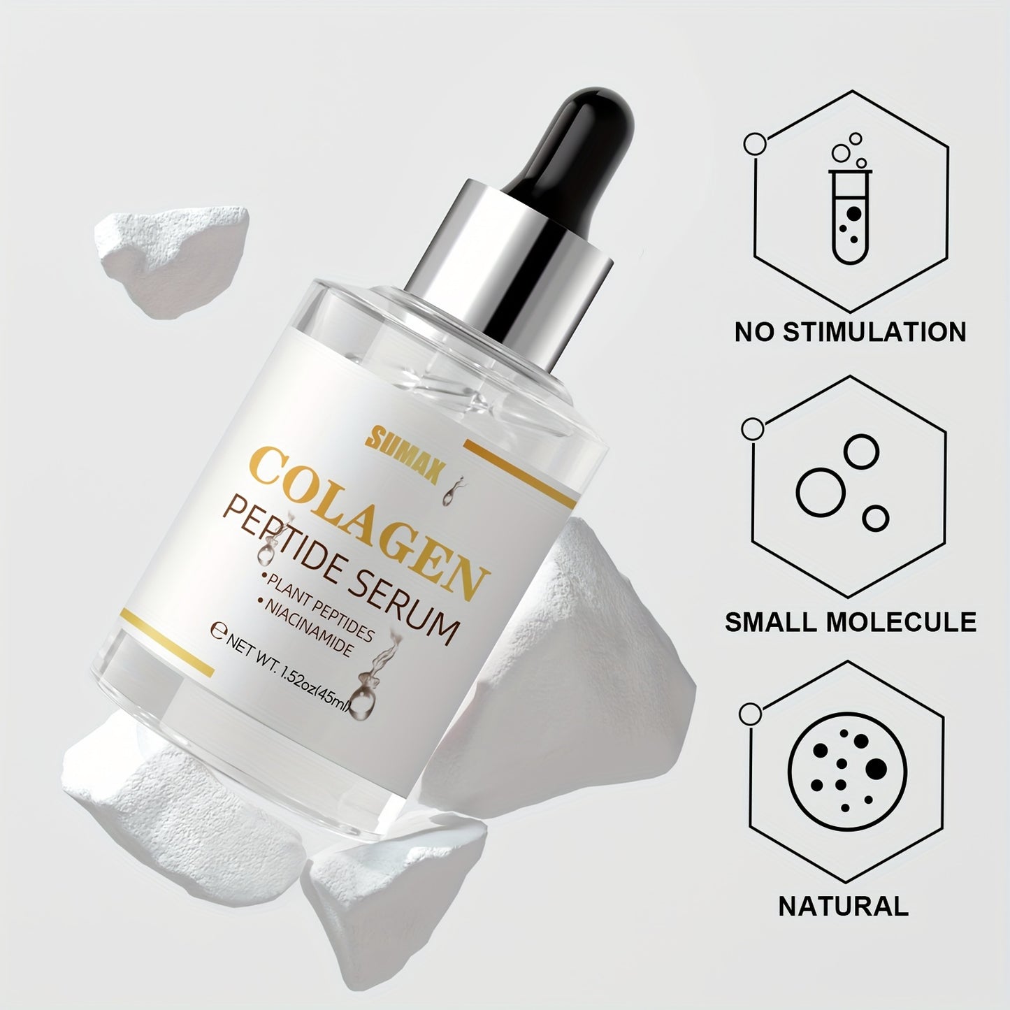 Sérum Raffermissant aux Peptides Végétaux & Niacinamide - Hydratation Intense (45ml)