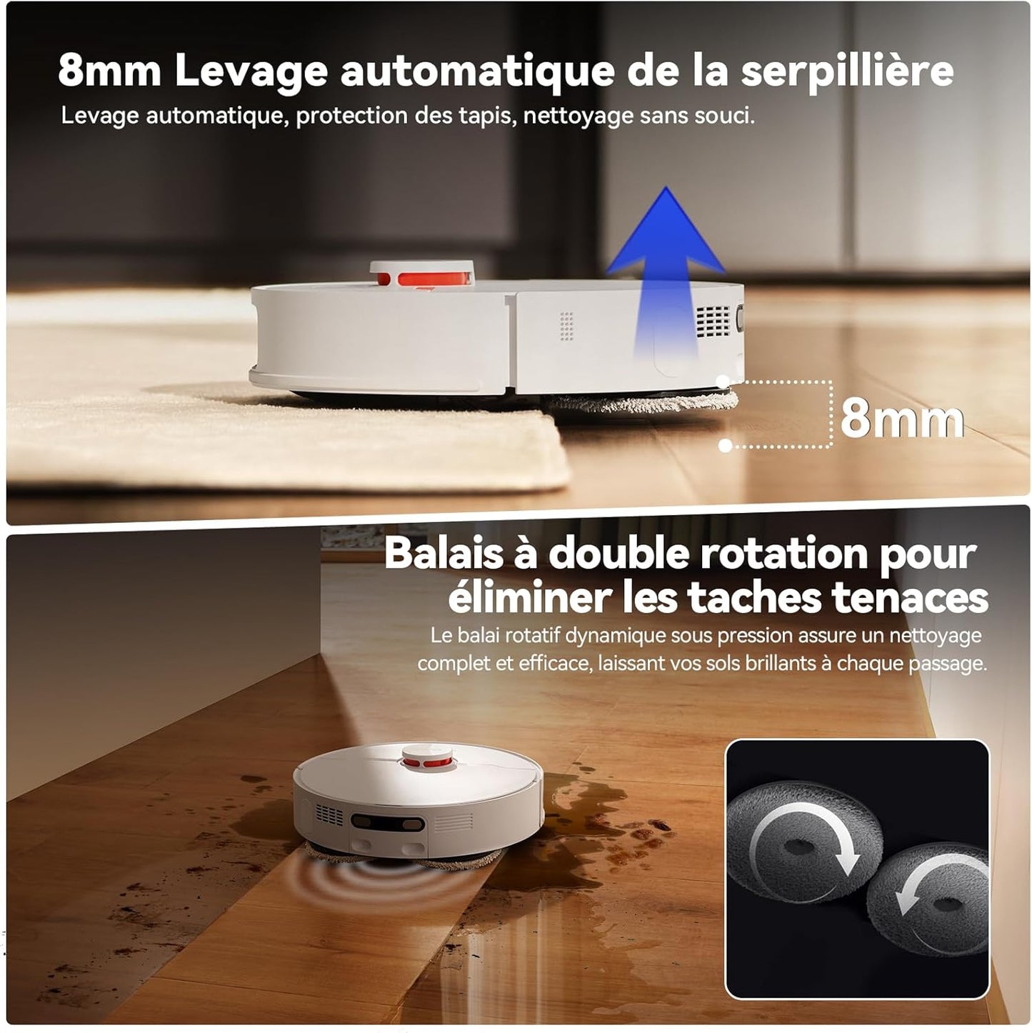Robot Aspirateur Laveur ONR P20 Pro : Station Tout-en-Un & Nettoyage des Bords Révolutionnaire