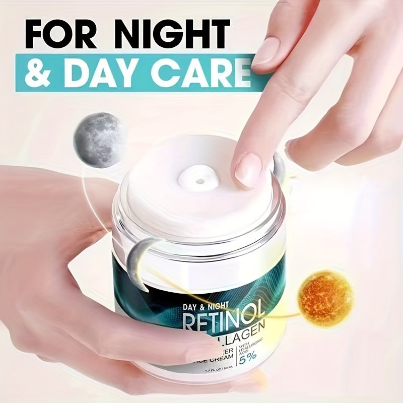 Crème Hydratante Intense Multi-Actifs – Rétinol & Acide Hyaluronique (50ml)