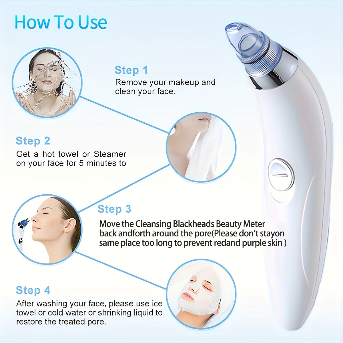 Révélez une Peau Nette : L'Aspirateur de Pores Portable
