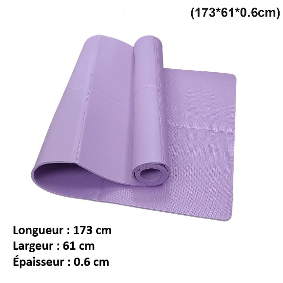 Tapis de fitness antidérapant – Léger, confortable et facile à transporter en EVA (Ethylène Vinyle Acétate)