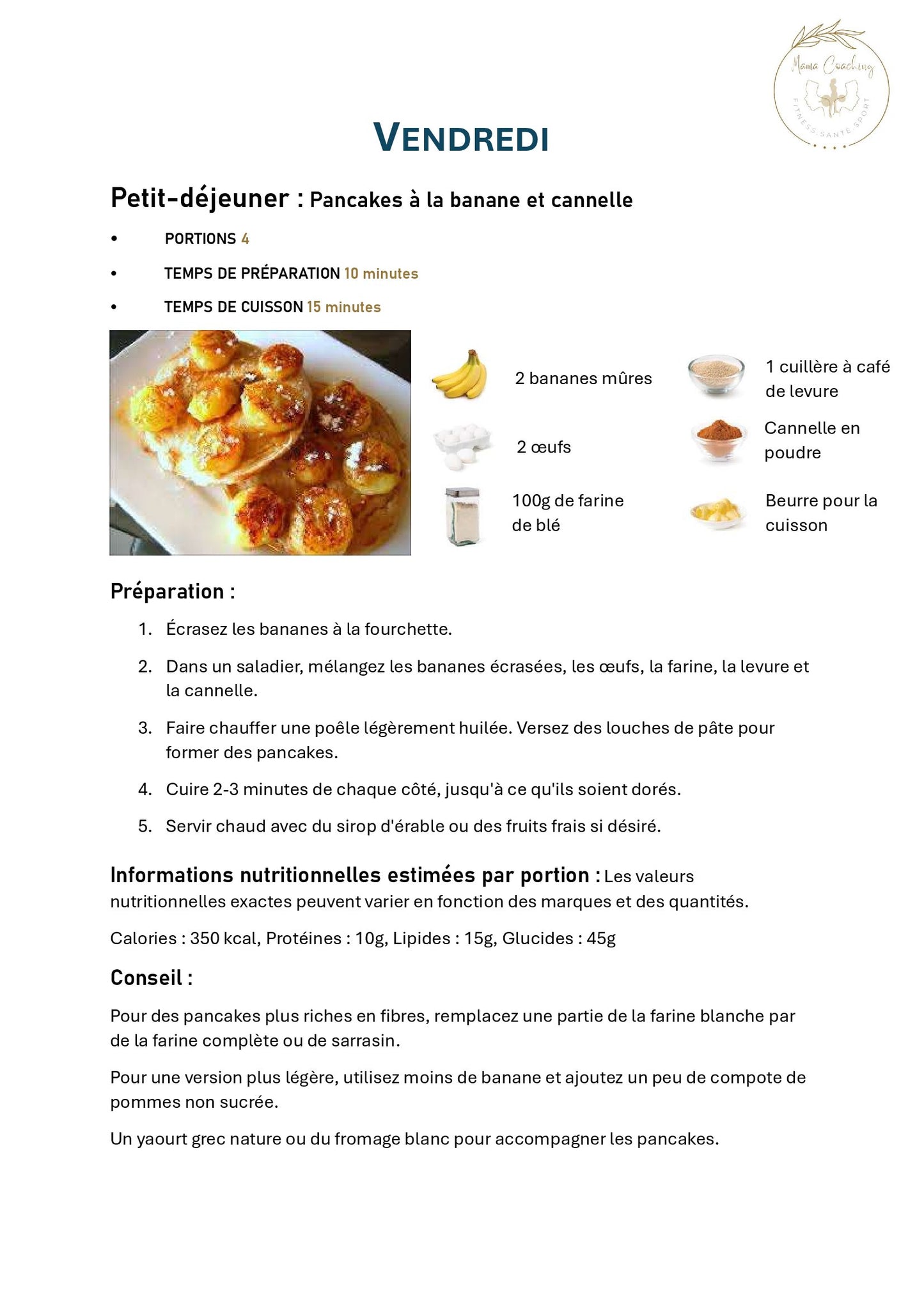 Programme Nutrition KIFFTI by Mama Coaching – Rééquilibrage alimentaire 15 jours