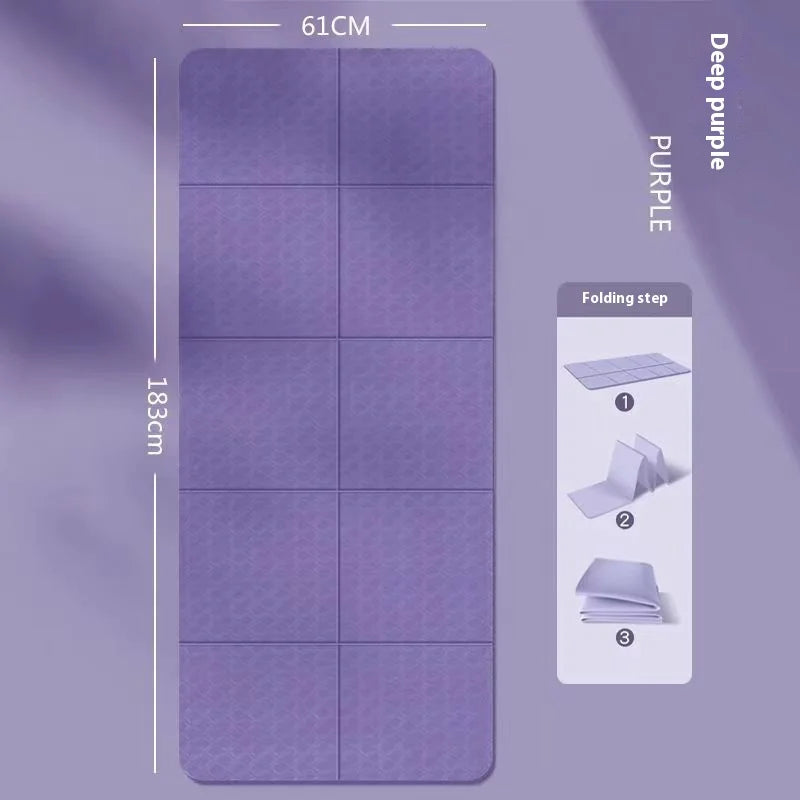 Tapis de Fitness et Yoga Pliable - Antidérapant, Écologique & Idéal Voyage