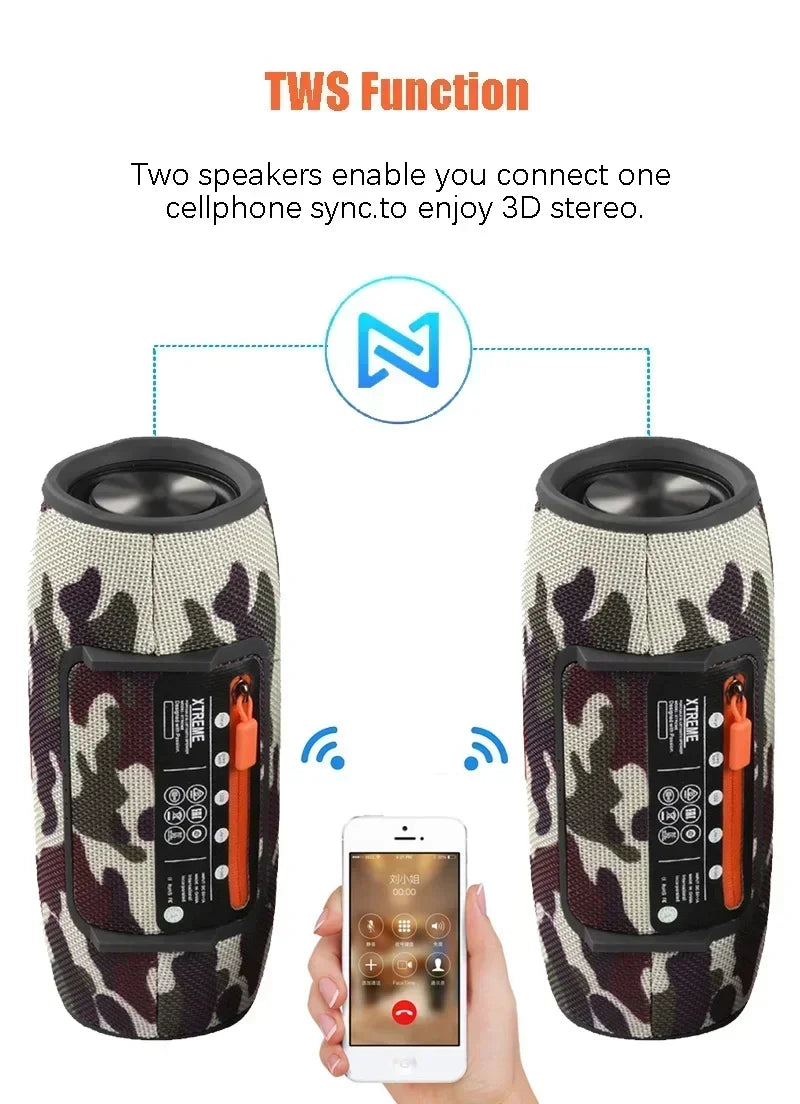 Enceinte Bluetooth Portable Puissante 40W - Étanche IPX5, Stéréo 360° & TWS