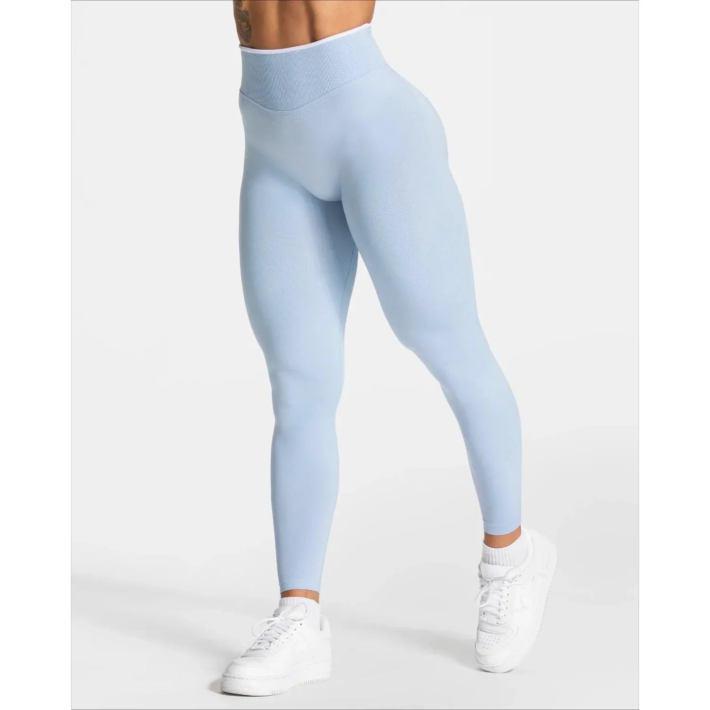 Legging sport sans couture taille haute – Effet galbant et maintien sculptant
