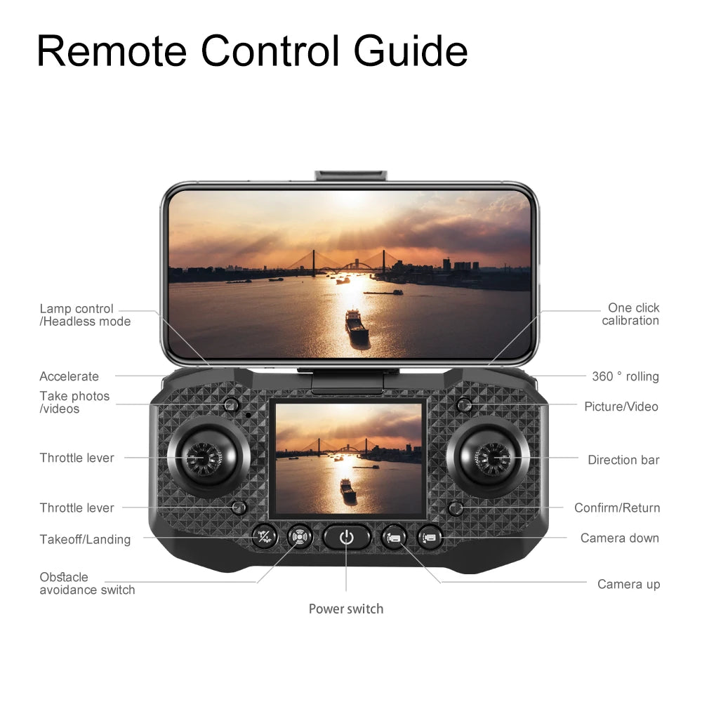 Drone M6 Intelligent : Caméra 4K ou 8K au Choix, Écran Intégré & Anti-Collision