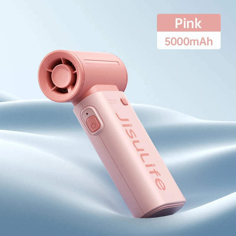 Mini Ventilateur Turbo Portable JISULIFE - Vent Puissant & 22h d'Autonomie