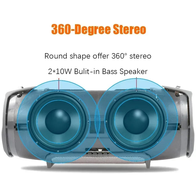 Enceinte Bluetooth Portable Puissante 40W - Étanche IPX5, Stéréo 360° & TWS