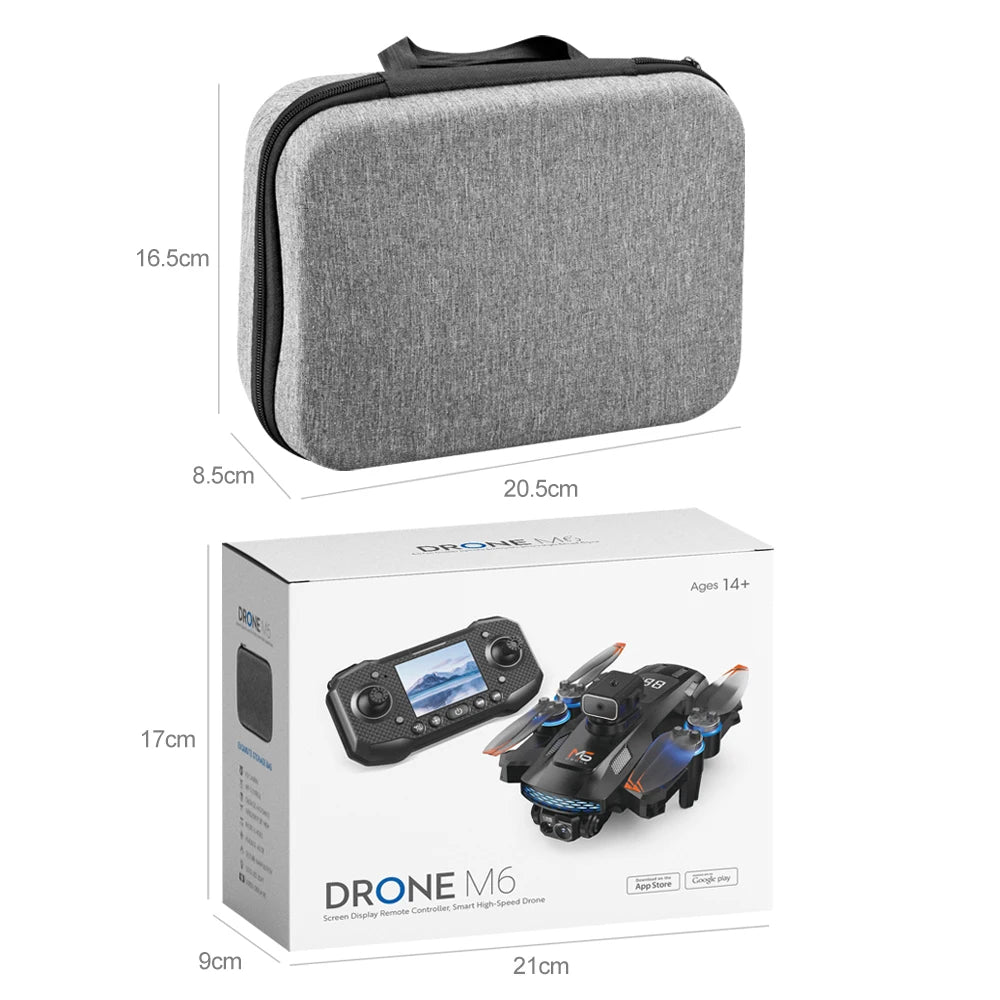 Drone M6 Intelligent : Caméra 4K ou 8K au Choix, Écran Intégré & Anti-Collision