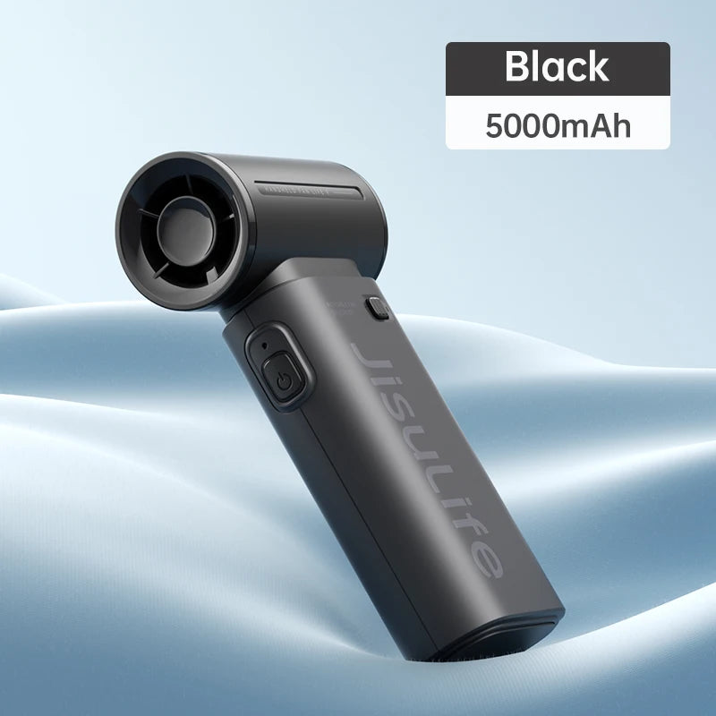Mini Ventilateur Turbo Portable JISULIFE - Vent Puissant & 22h d'Autonomie