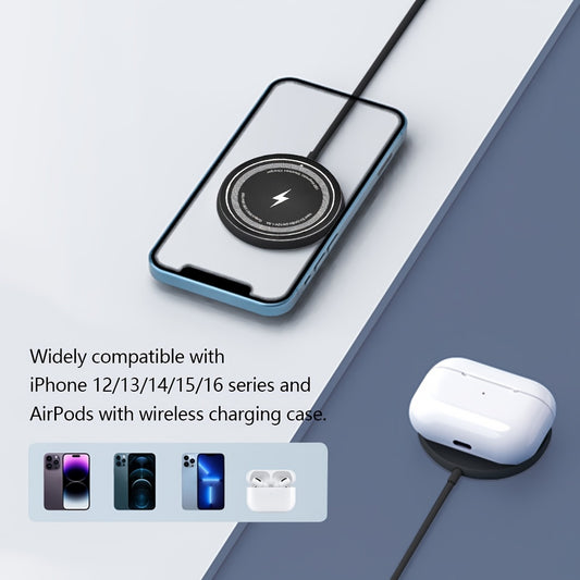 Chargeur Magnétique Sans Fil 15W pour iPhone - Rapide et Intelligent