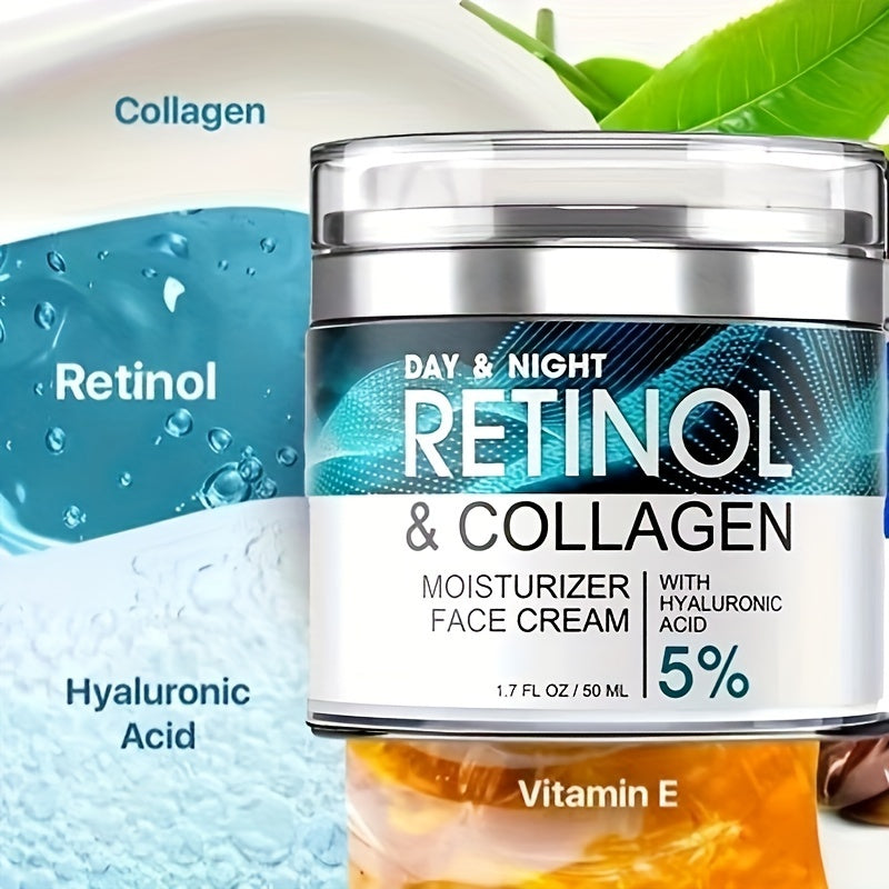 Crème Hydratante Intense Multi-Actifs – Rétinol & Acide Hyaluronique (50ml)