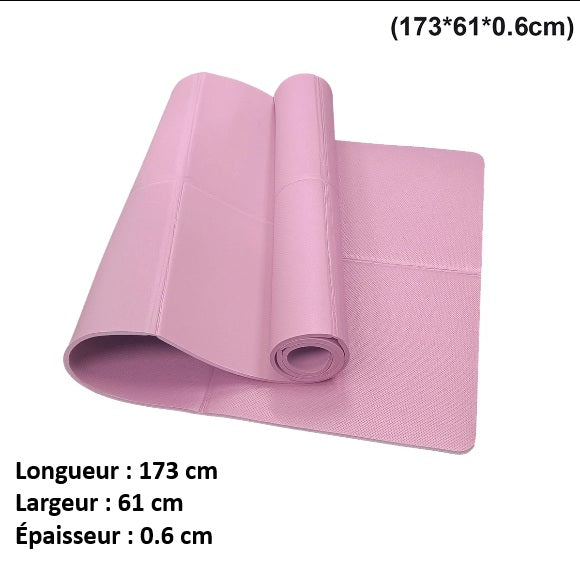 Tapis de fitness antidérapant – Léger, confortable et facile à transporter en EVA (Ethylène Vinyle Acétate)