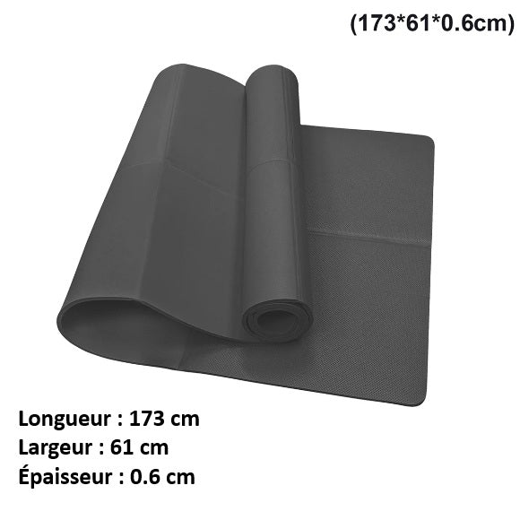 Tapis de fitness antidérapant – Léger, confortable et facile à transporter en EVA (Ethylène Vinyle Acétate)