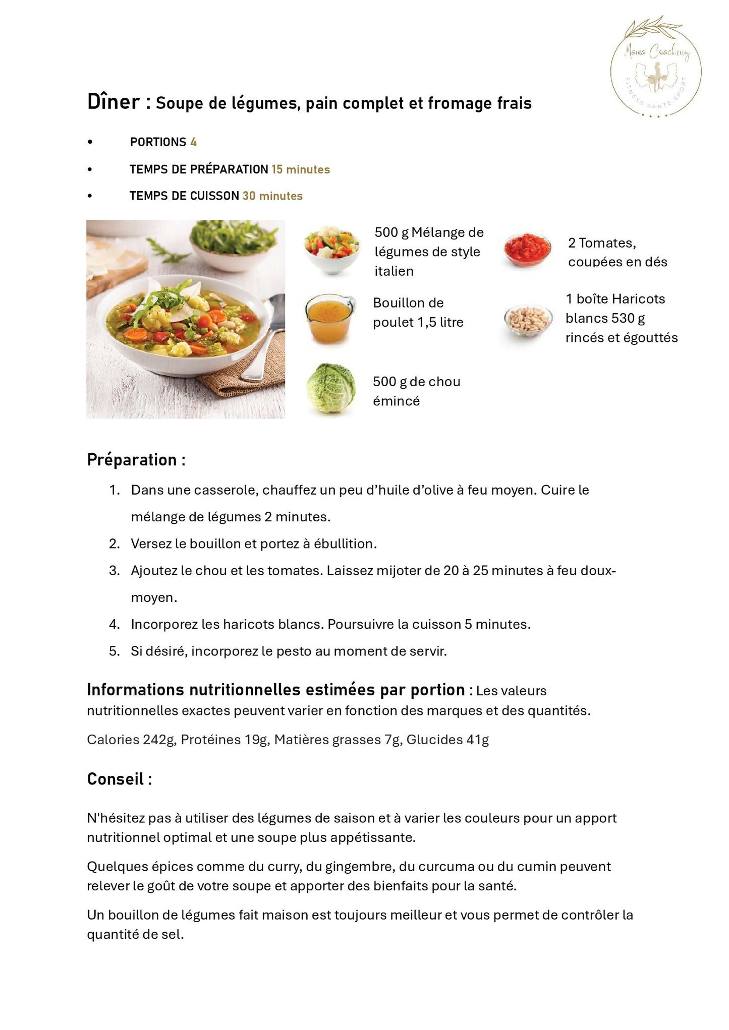 Programme Nutrition KIFFTI by Mama Coaching – Rééquilibrage alimentaire 15 jours