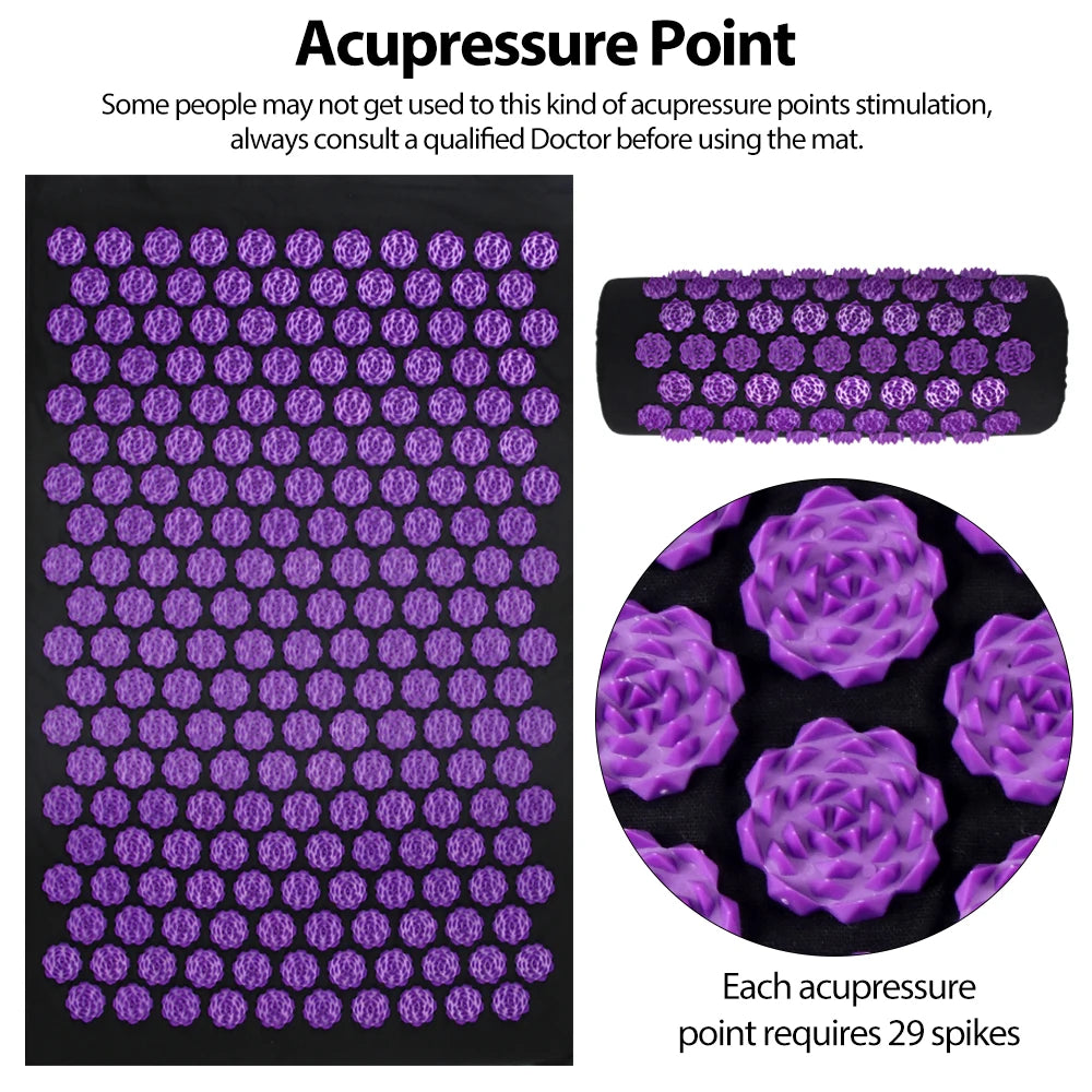 Tapis d'Acupression et Coussin - Relaxation Profonde & Soulagement Musculaire