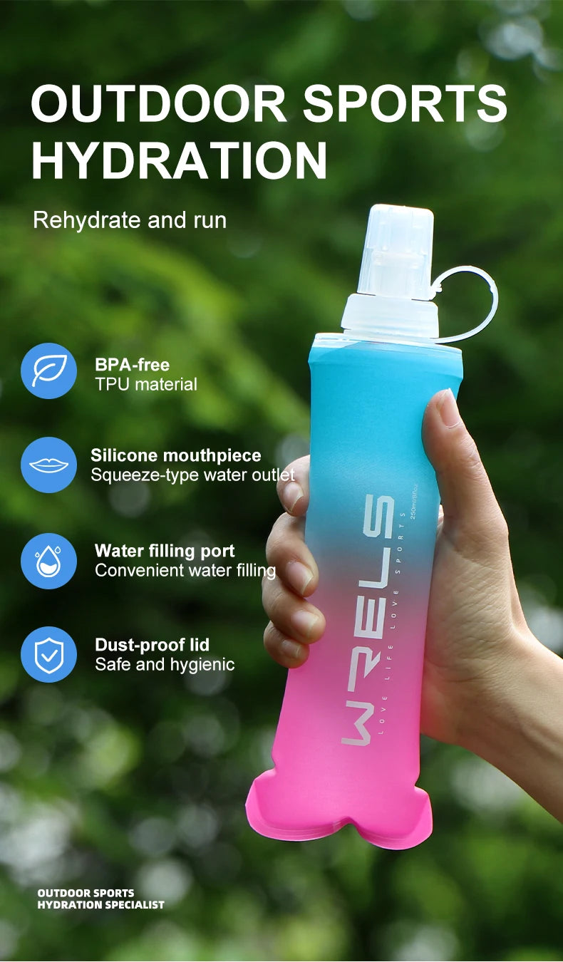 Gourde Souple Pliable pour le Sport - Ultra Légère, Étanche, Sans BPA et PVC