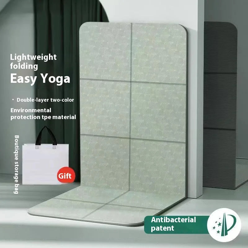 Tapis de Fitness et Yoga Pliable - Antidérapant, Écologique & Idéal Voyage