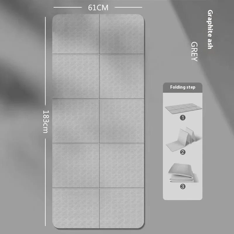 Tapis de Fitness et Yoga Pliable - Antidérapant, Écologique & Idéal Voyage