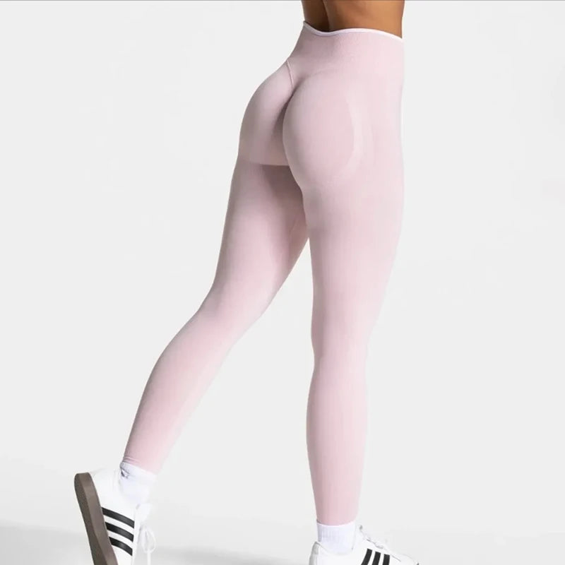 Legging sport sans couture taille haute – Effet galbant et maintien sculptant