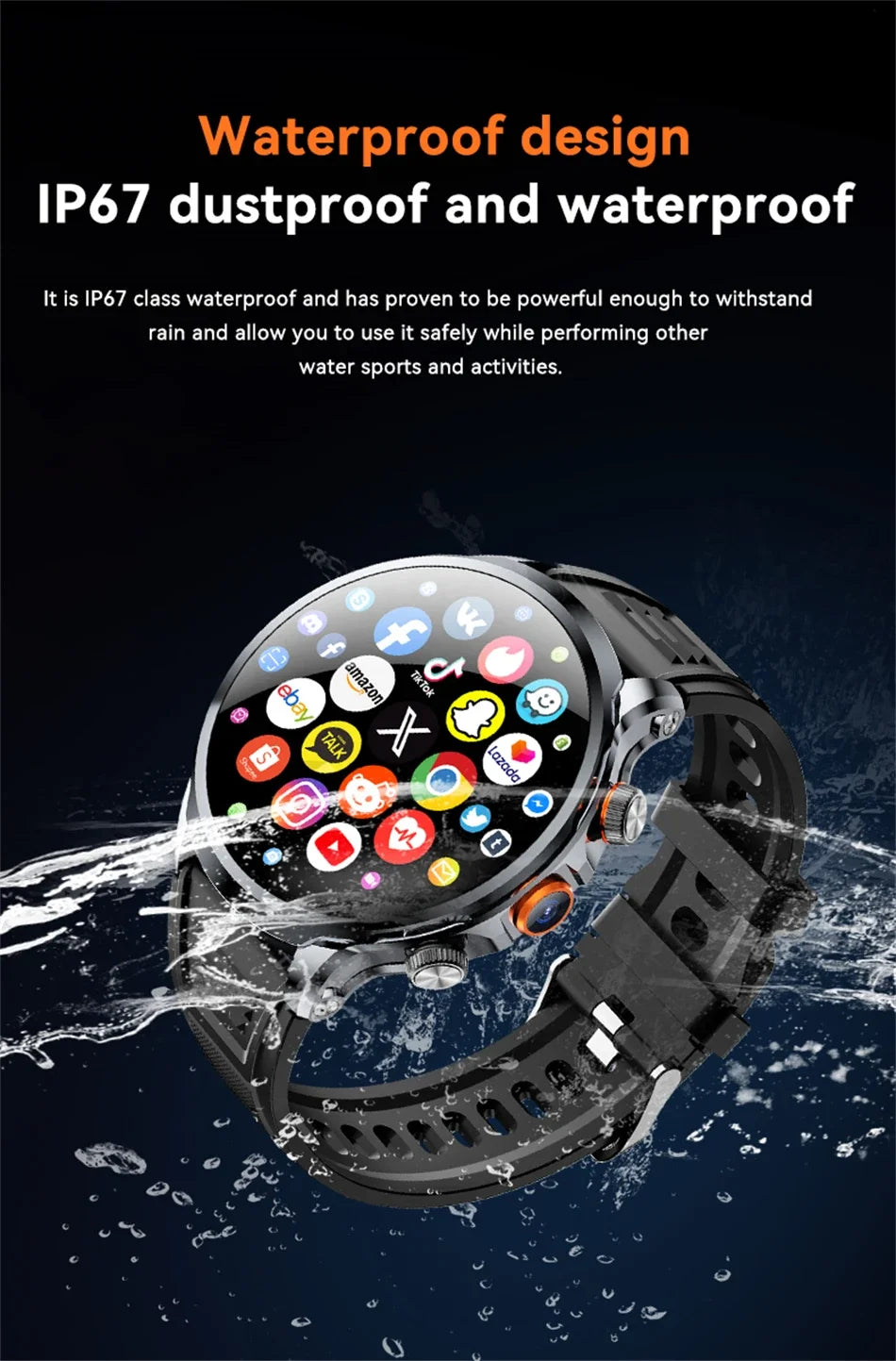 Montre Connectée Autonome 5G/4G - Grand Écran HD, GPS & Google Play