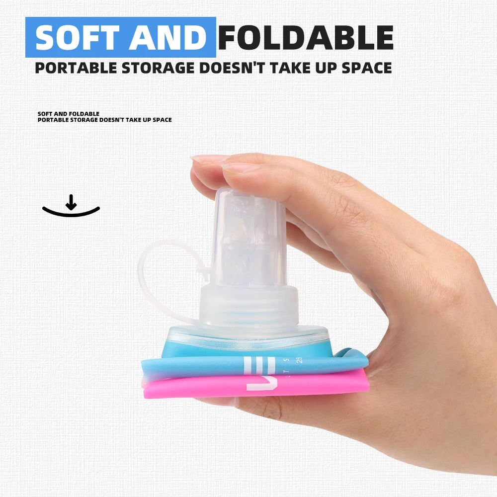 Gourde Souple Pliable pour le Sport - Ultra Légère, Étanche, Sans BPA et PVC