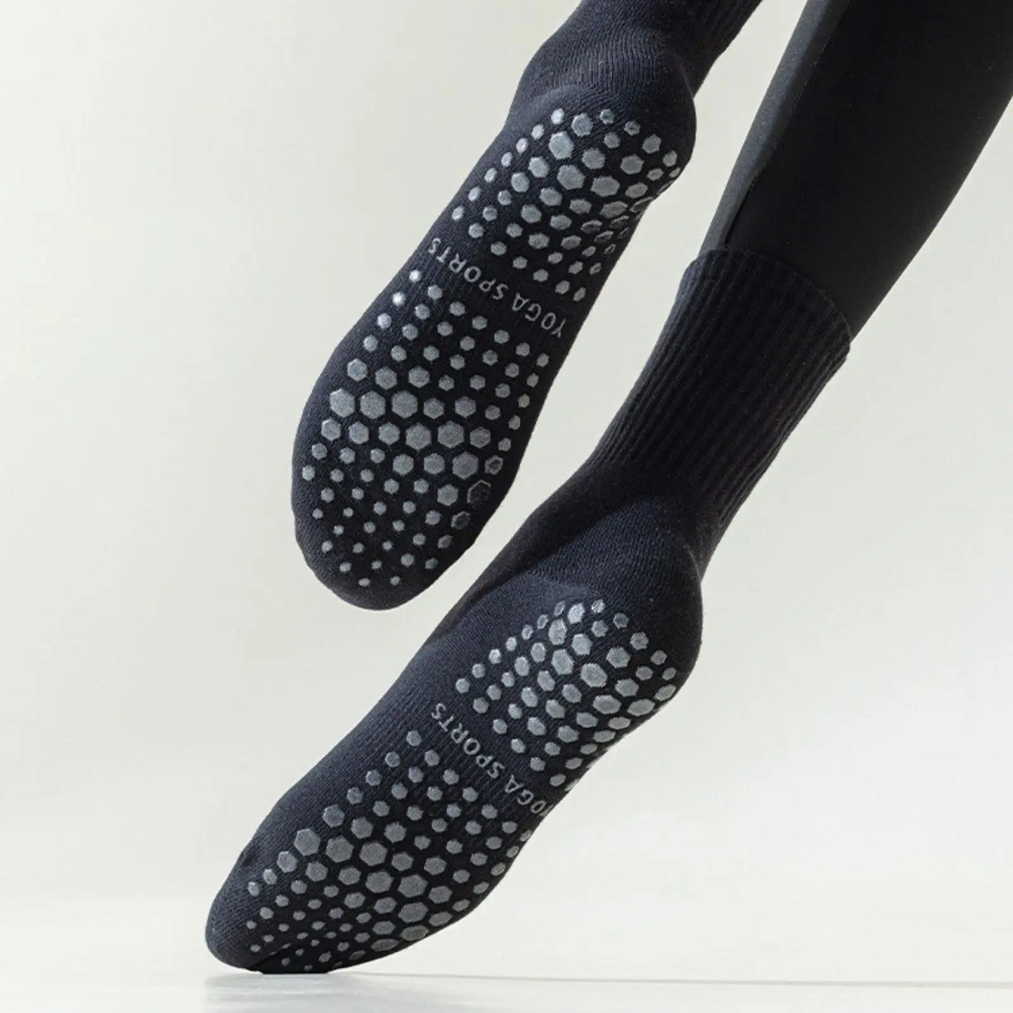 Lot de 2 paires chaussettes fitness antidérapantes femme