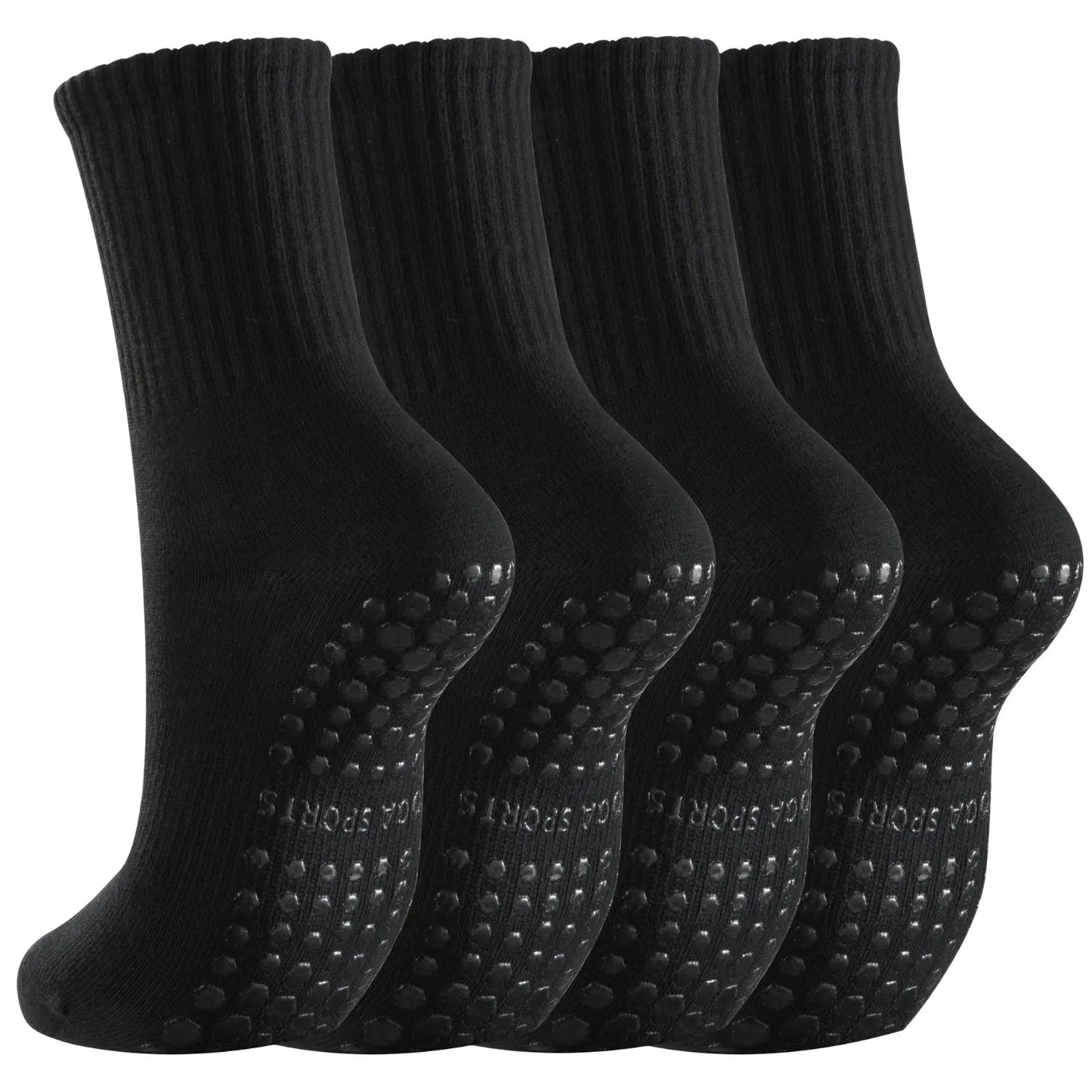 Lot de 2 paires chaussettes fitness antidérapantes femme