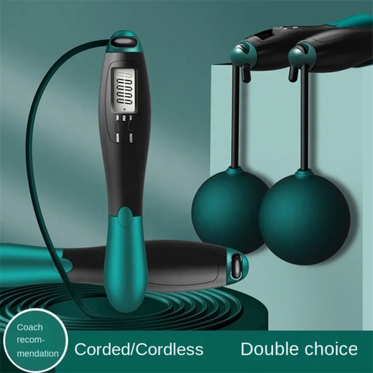 Corde à Sauter Intelligente 2-en-1 (Avec/Sans Fil) - Compteur & Écran LCD