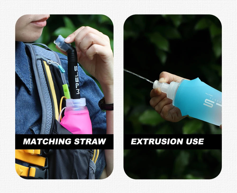Gourde Souple Pliable pour le Sport - Ultra Légère, Étanche, Sans BPA et PVC