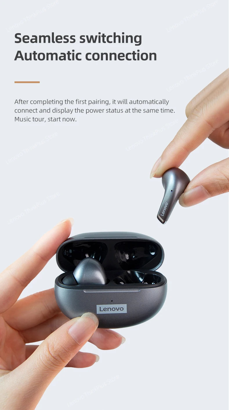 Lenovo LP5 : Écouteurs Bluetooth Sport - Charge Rapide, Appels HD & Étanche