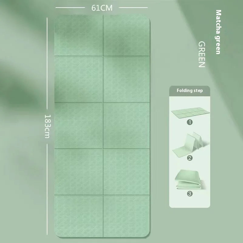 Tapis de Fitness et Yoga Pliable - Antidérapant, Écologique & Idéal Voyage