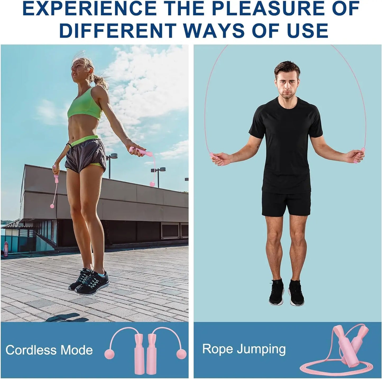 Corde à sauter sans corde lestée – Entraînement cardio et brûle-graisses à domicile