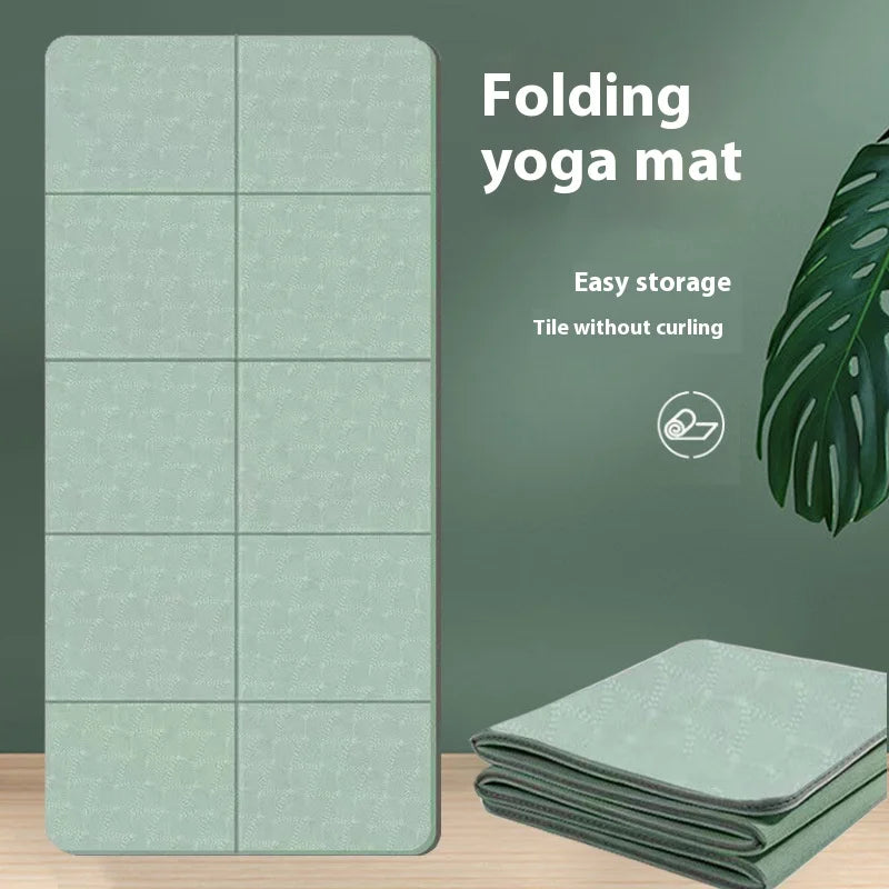 Tapis de Fitness et Yoga Pliable - Antidérapant, Écologique & Idéal Voyage
