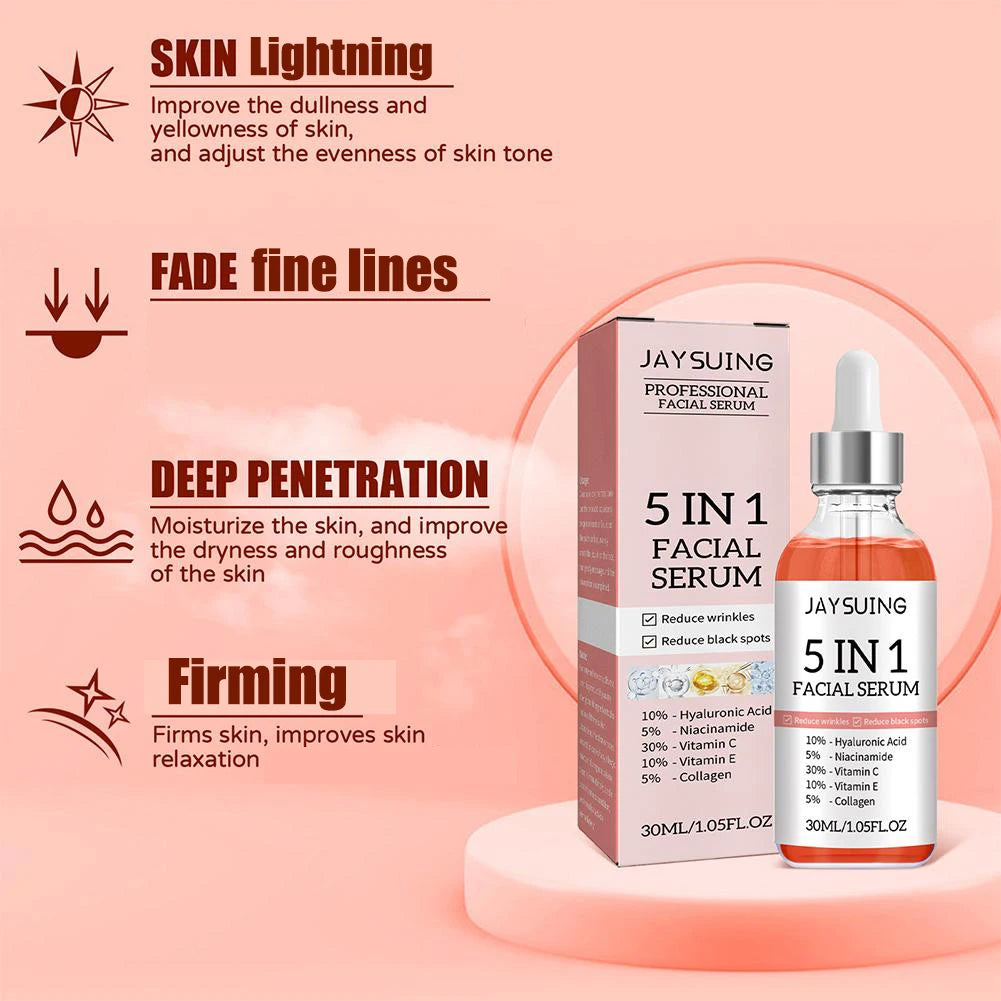 Booster d'Éclat : Sérum Visage Anti-Âge à la Vitamine C 5 en 1