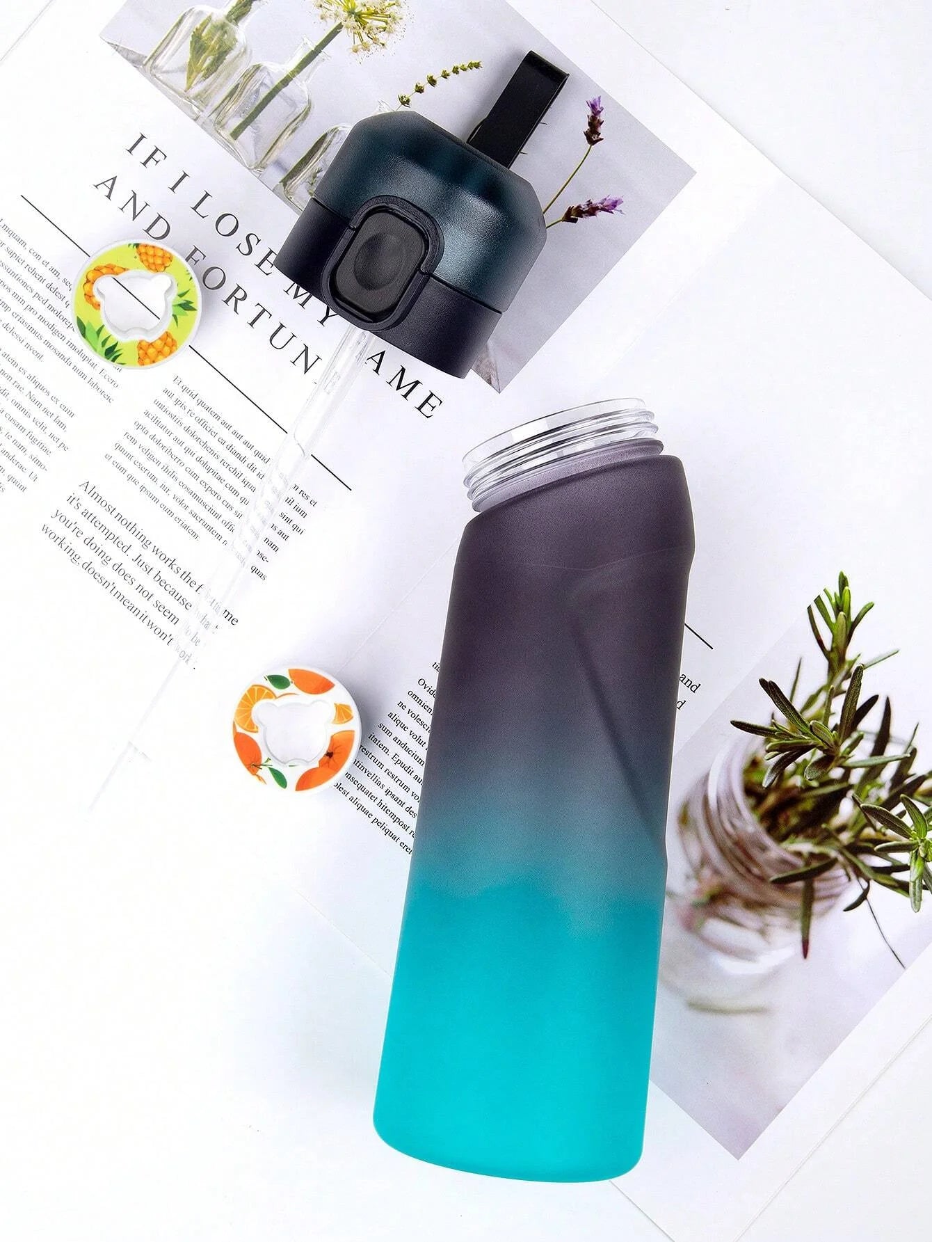 Gourde 650 ml aromatisée avec capsule parfumée