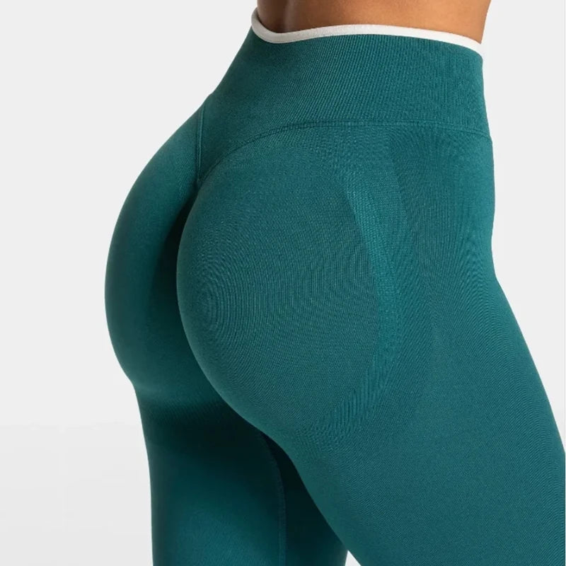 Legging sport sans couture taille haute – Effet galbant et maintien sculptant