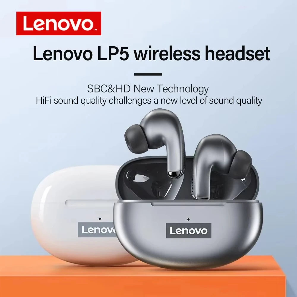 Lenovo LP5 : Écouteurs Bluetooth Sport - Charge Rapide, Appels HD & Étanche