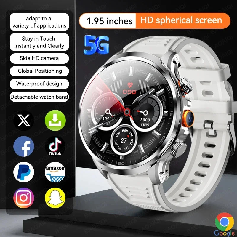 Montre Connectée Autonome 5G/4G - Grand Écran HD, GPS & Google Play