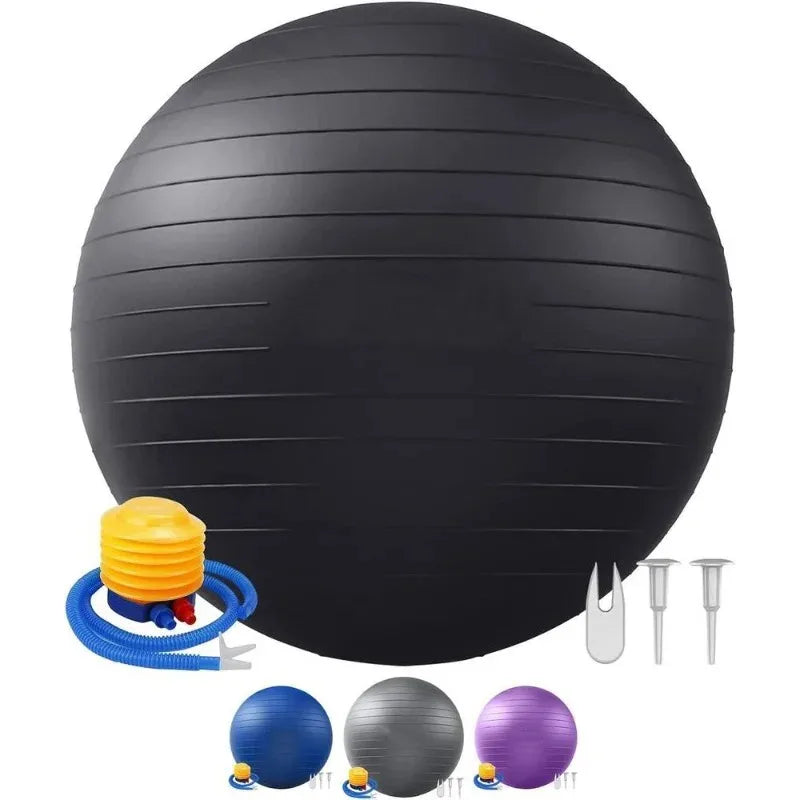 Ballon de yoga 65 cm – Swiss Ball de stabilité et renforcement jusqu’à 90 kg