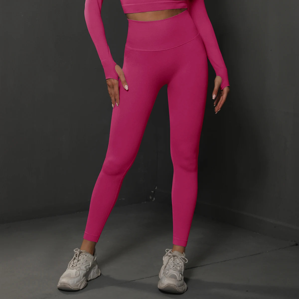 Legging sport sans couture taille haute – Effet push up et galbant