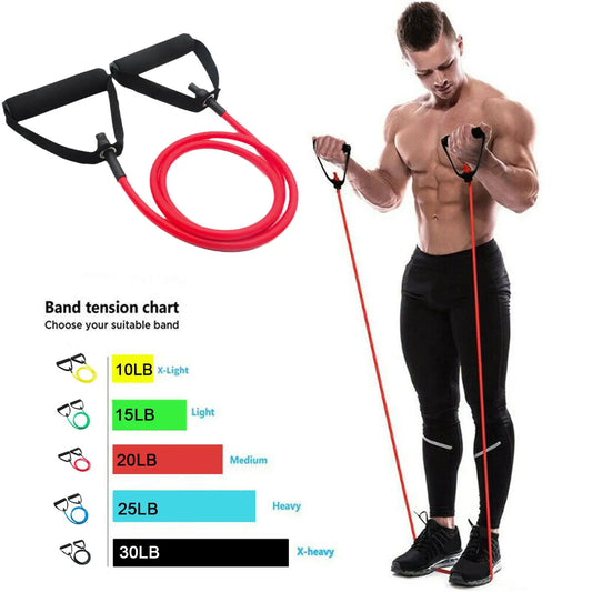 Élastique de Fitness Tubulaire - Choisissez Votre Résistance 10 à 30 LB (4.5 kg à 14 kg)