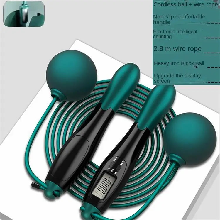 Corde à Sauter Intelligente 2-en-1 (Avec/Sans Fil) - Compteur & Écran LCD