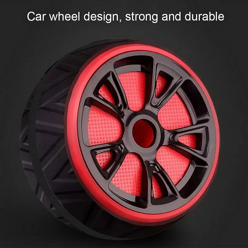 Roue abdominale large 9 cm avec tapis – Abdos Roller renforcé pour gainage
