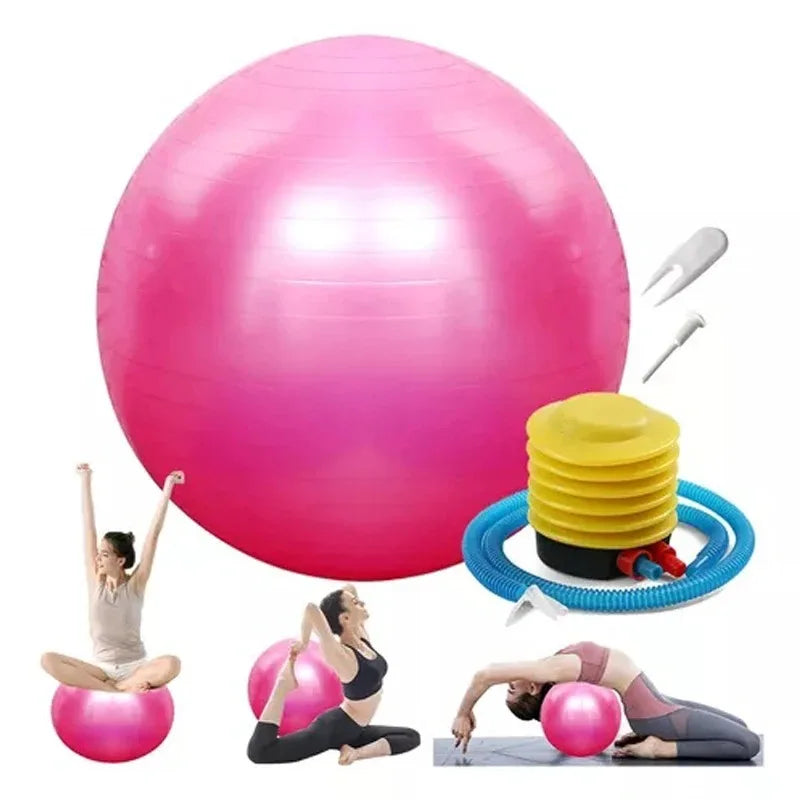 Ballon de yoga 65 cm – Swiss Ball de stabilité et renforcement jusqu’à 90 kg