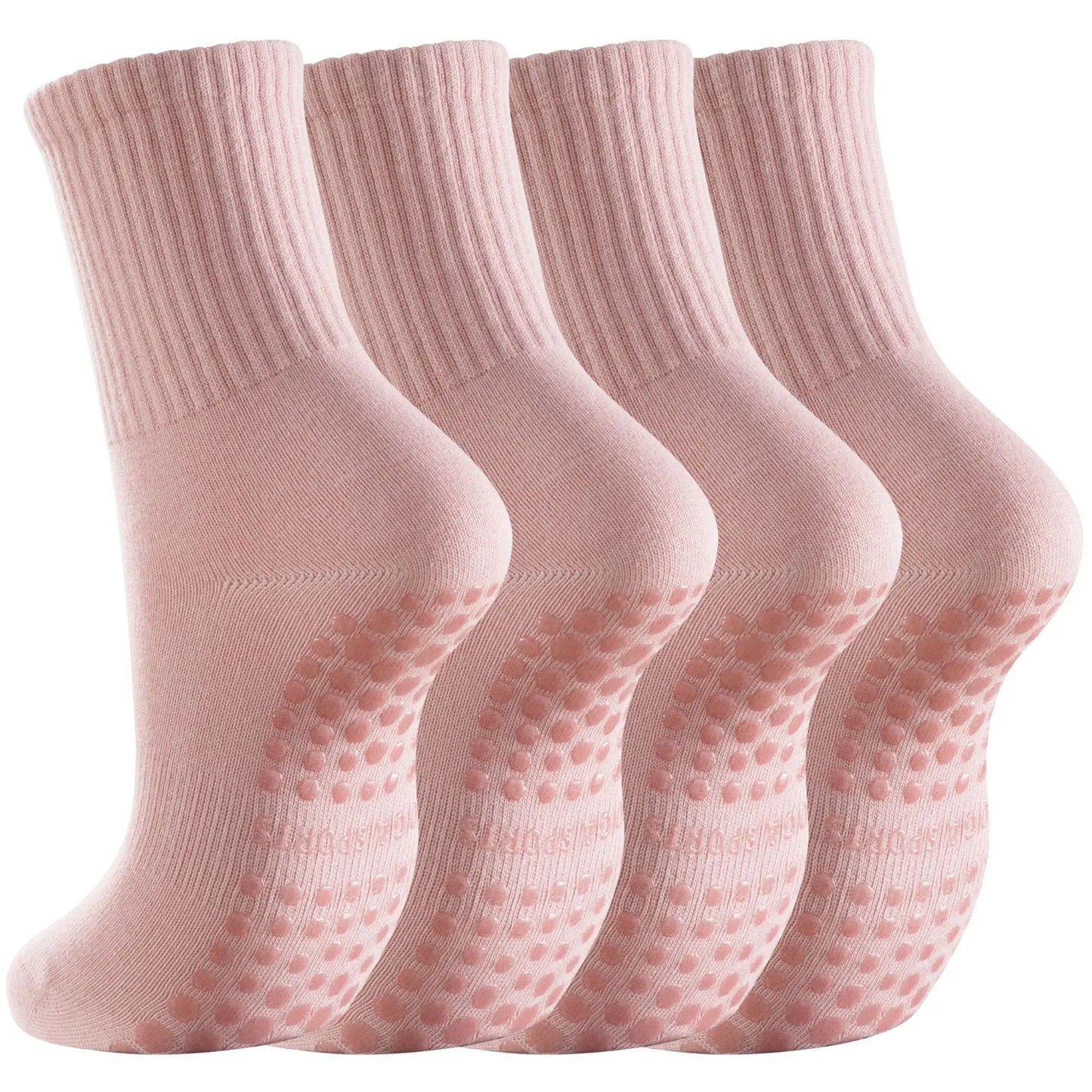 Lot de 2 paires chaussettes fitness antidérapantes femme