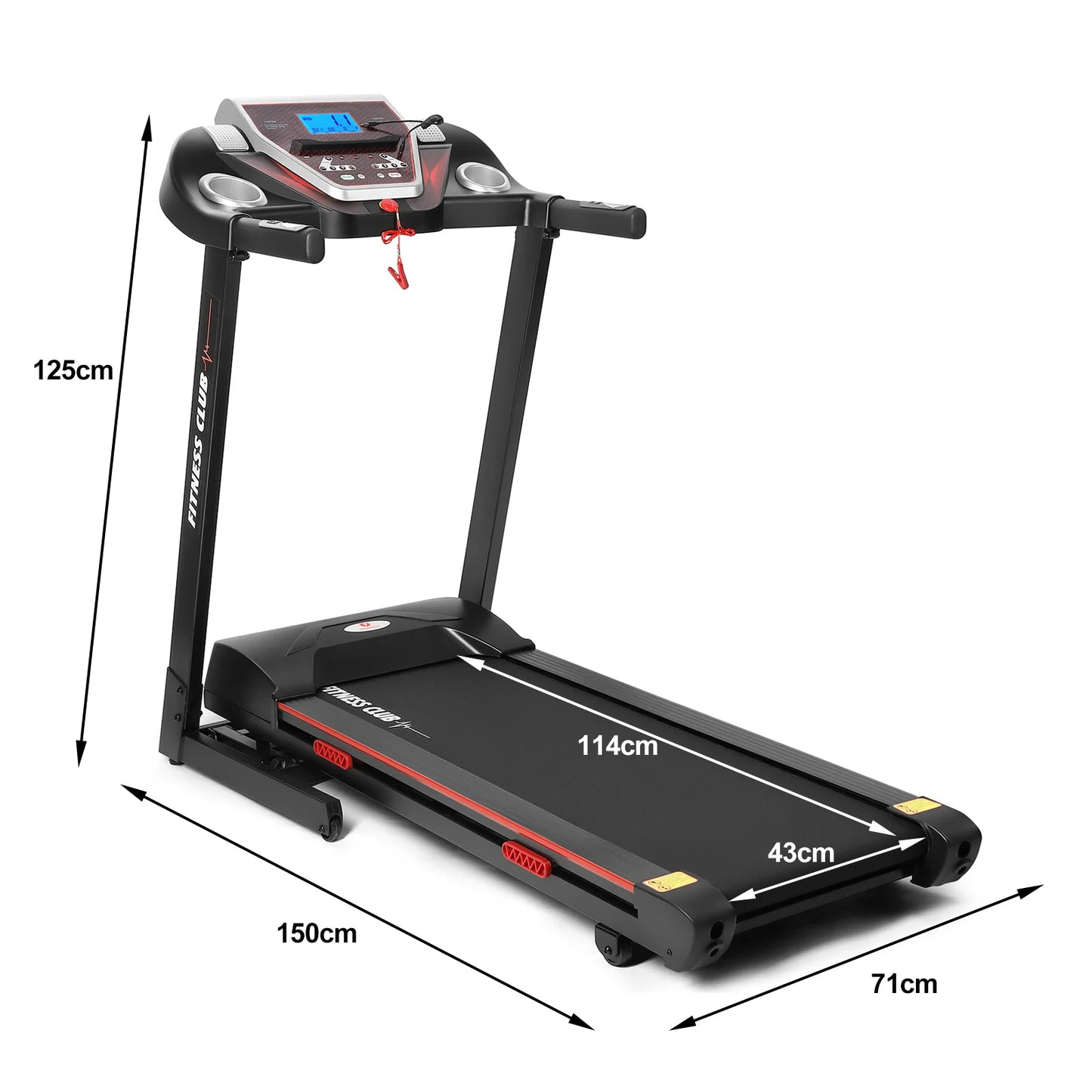 Tapis de Course Pliable avec Grand Écran LED - Jusqu'à 14 km/h
