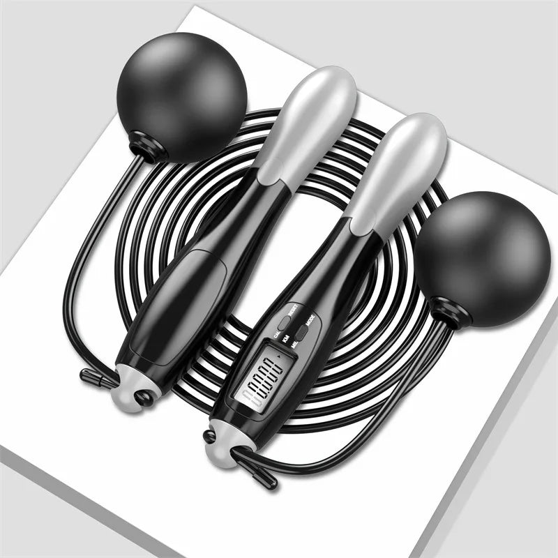 Corde à Sauter Intelligente 2-en-1 (Avec/Sans Fil) - Compteur & Écran LCD