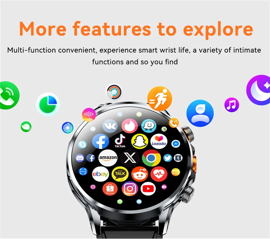 Montre Connectée Autonome 5G/4G - Grand Écran HD, GPS & Google Play