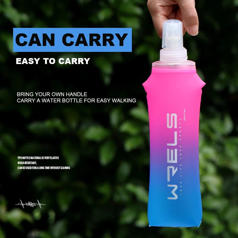 Gourde Souple Pliable pour le Sport - Ultra Légère, Étanche, Sans BPA et PVC